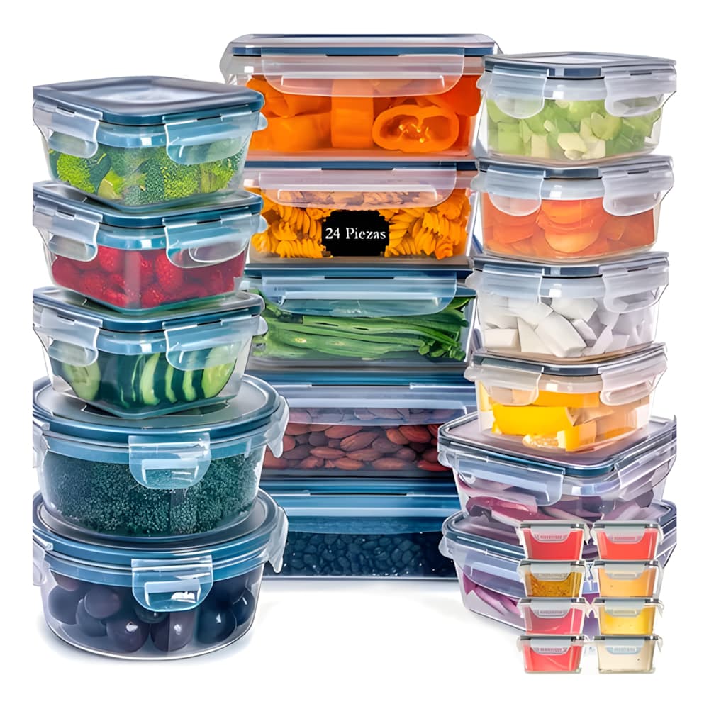 Kit 10 Pote De Vidro Marmita Hermetico 640ml Freezer Fitness Rishon